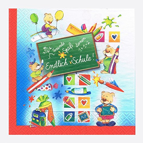 20 Servietten Schulanfang/Einschulung