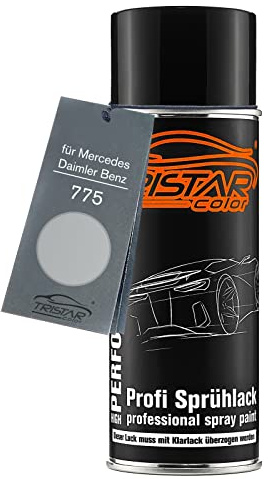 TRISTARcolor Autolack Spraydose für Mercedes 775 Iridiumsilber Perl Metall. | für Mercedes / Daimler Benz, Iridiumsilber Perl Metallic, Basislack, Sprühdose 400ml