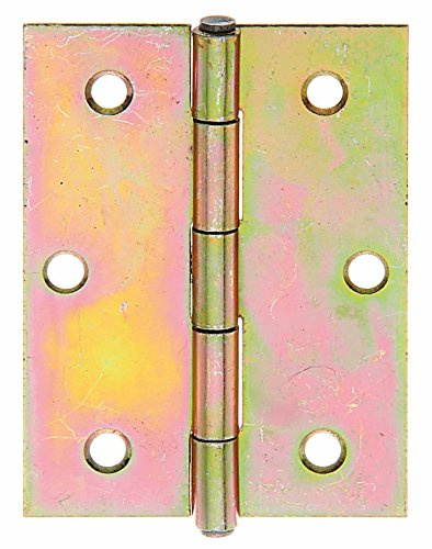 Alberts 850210 Scharnier | halbbreit | galvanisch gelb verzinkt | 80 x 58 mm | 20er Set