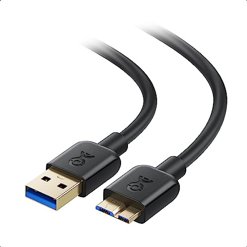 Cable Matters USB 3.0 Micro B Kabel, USB auf MicroUSB Datenkabel, 3m | Seagate, LaCie, Toshiba, Samsung, Western Digital, Schwarz, bis 5Gbps, externe Festplatten Kabel