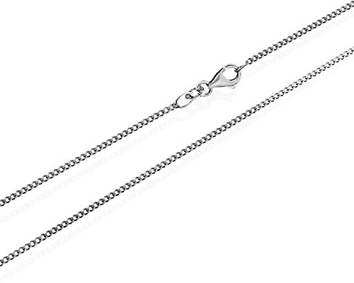 NKlaus 50cm Panzerkette 925 Silber rhodiniert elegante Halskette filigrante Breite 1,4mm Collier 2,9g schwer 5609