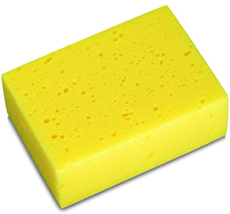 Läufer 73500 Hydro Schwamm, Universalschwamm mit hoher Wasserbindung, gelb, 14x10x5 cm, auch als Tafelschwamm und Reinigungsschwamm