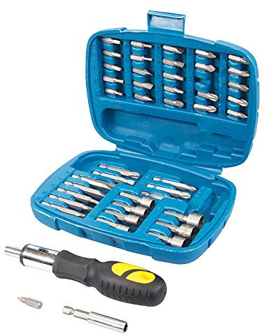 Silverline - 427611 - Coffret tournevis à cliquet/douilles/embouts - 45 pièces