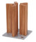 KAI Bloque de cuchillos magnético Stonehenge de roble con base de acero inoxidable - Madera premium - Espacio para 10 cuchillos - Dimensiones 21 x 21 x 28-30 cm