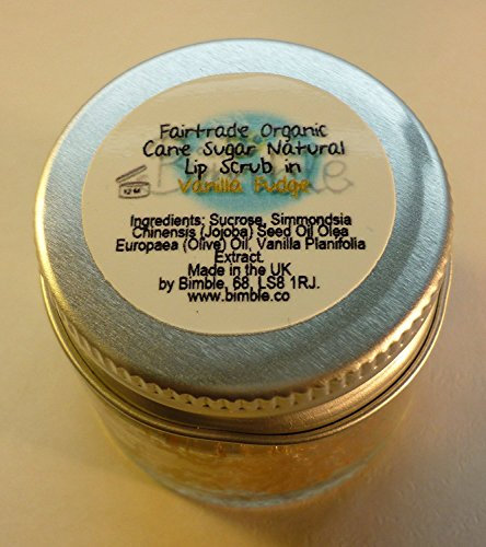 Bimble Organic Raw Cane Sugar Natural Lip Scrub 25g - Vanilla Fudge Flavour