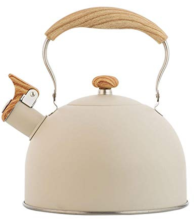 Bouilloire Sifflante en Acier 3L pour Cuisinière Gaz et à Induction, Théière pour Camping et Randonnée