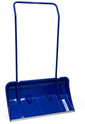 Pala da neve spingineve in plastica ARCTIC con ruote e manico in acciaio colore: blu