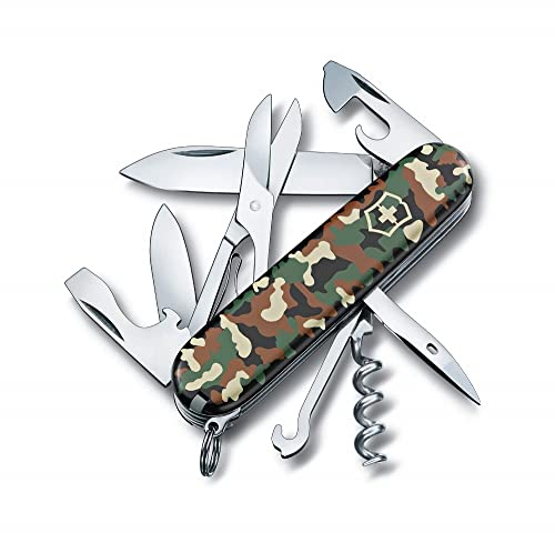Victorinox Climber, Navaja Multiuso Suiza, Cuchillo bolsillo, Regalo, 14 Funciones, Hoja grande, Sacacorchos