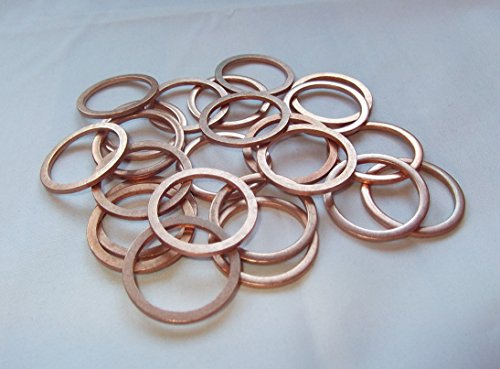 100 Stück Kupferdichtringe Kupferringe Dichtringe Kupfer Scheibe 23x28x2 mm Din 7603 Form A