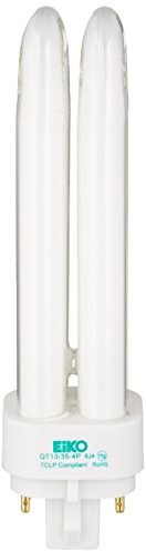 Eiko QT13/35-4P 13W Quad-Tube 3500K G24q-1 4 Pin Base Fluorescent Halogen Bulbs
