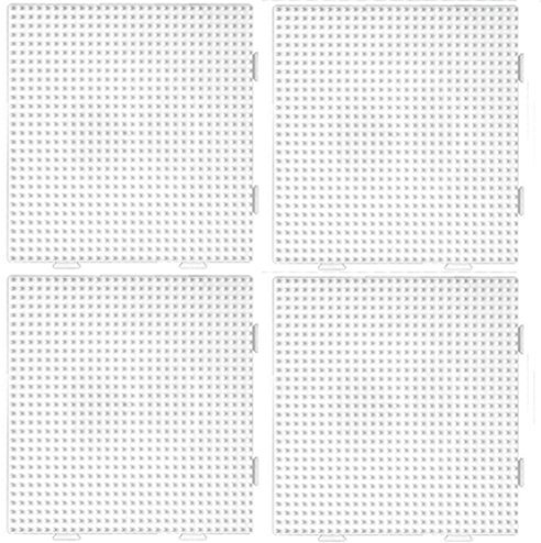 Happy Price Toys - 4 X Midi 234 TR Multistiftplatte II Transparent + 100 Bügelperlen