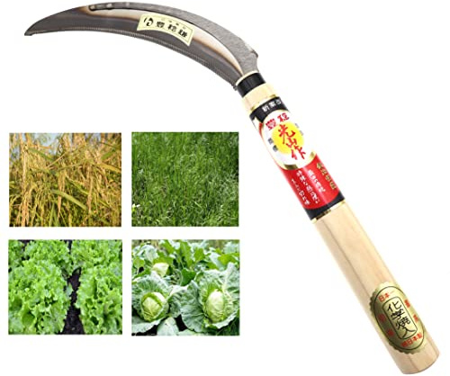 Cocktail7 Hounen hoz japonesa con hoja dentada 17cm jardín de corte de hierba hiedra cosecha de vegetales deshierbe acero inoxidable