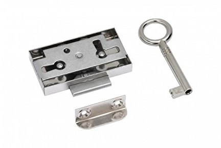 Metafranc Aufschraubschloss 20 mm, Stahl vernickelt, beidseitig verwendbar