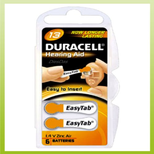 Duracell V13 6-BL (PR48/DA13) Single-use Battery Zink-Luft 1,4 V - Batterien (Single-use Battery, Zink-Luft, Knopf/Münze, 1,4 V, 6 Stück(e), 310 mAh)