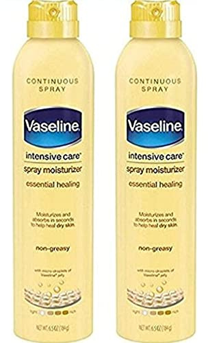 Vaseline Intensive Care Spray Moisturizer Essential Healing, 6.5 oz (Pack of 2)