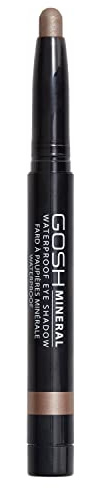 GOSH Mineral Waterproof Eye Shadow I drehbarer Lidschatten-Stift mit cremiger Textur für einfaches Auftragen und intensives Farbergebnis I wasserfest, langanhaltend & parfümfrei I 003 Brown