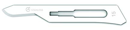 GIMA - Sterile Einwegklinge, aus Edelstahl, Nr. 15, 100er-Pack, 27023
