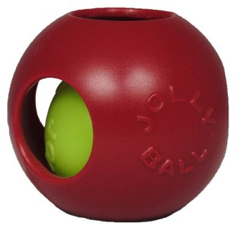 Jolly Pets JOLL040A Hundleksak – Teaser Ball, 10 cm, röd