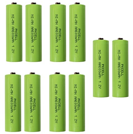 Akku aufladbare Batterie Ni-MH NiMH AA Mignon 1,2 Volt 600mAh Solar 10 STÜCK