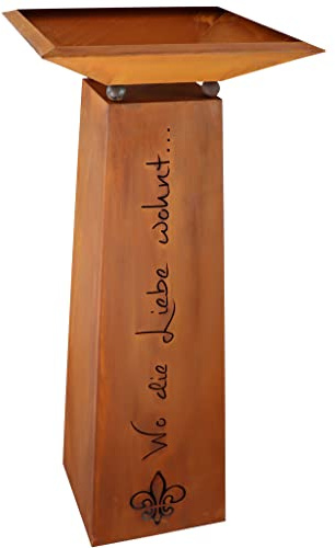 Rostikal Colonne en Rouille de 115 cm, décoration de Jardin en métal, Aspect Rouille résistant aux intempéries, pour l'intérieur et l'extérieur, Jardin, terrasse et Balcon