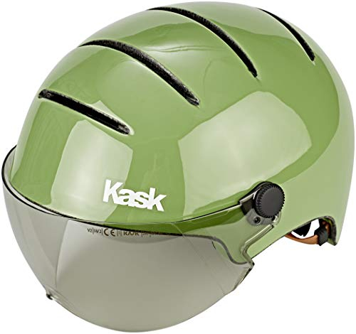 Kask Helm Lifestyle Umfang 59-62 cm Mit Visier, grün, L (59-62cm)