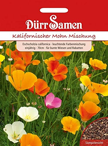 Dürr-Samen - Kalifornischer Mohn leuchtende Farbmischung einjährig Saatgut