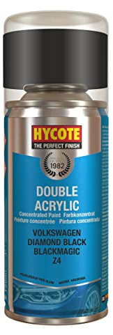 Hycote Double Acrylic Aerosol Car Spray Paint, Volkswagen - Diamond Black, 150 ml