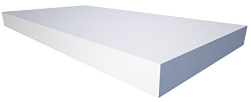 Akustikschaum Plattenabsorber glatt aus Basotect® weiß - 100cm x 50cm x 7cm - mit Selbstklebeausrüstung