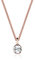 Elli Halskette Damen Basic Solitär Anhänger mit Kristall in 925 Sterling Silber Rosévergoldet