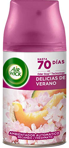 Air Wick Recambio de Ambientador Spray Automático, Delicias de Verano, 250ml, El Embalaje Puede Variar
