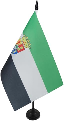 AZ FLAG bordsflagga Extremadura 21 x 14 cm - liten kontorsflagga från Extremadura - Spanien 14 x 21 cm
