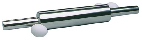 Norpro - Mattarello professionale in acciaio INOX, 48,3 cm, con cuscinetti a sfera in nylon