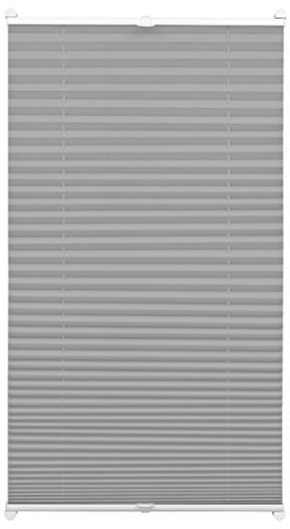 Gardinia 33402 Easyfix Plissee mit 2 Bedienschienen, 40 cm x 130 cm, Schiefer