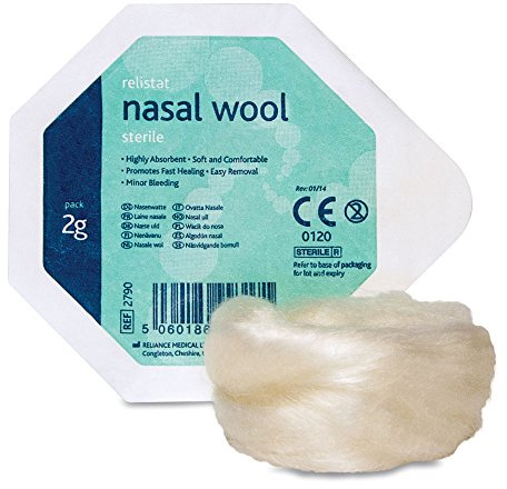 Reliance Medical Sterile Relistat Nasal Wool 2 g - Pack of 5
