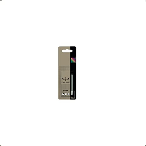 Parker S0881410 Ersatzpatronen Quink (für Füllfederhalter, lange Patronen, schwarze Tinte, 10er-Pack)