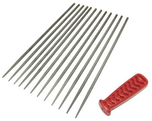 Pack of 12 Chainsaw Chain Files for Filing / Sharpening - 4mm
