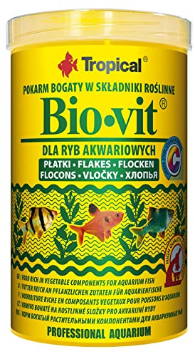Bio-Vit 1000ml / 200g - Alimento Rico en Ingredientes Vegetales para Peces de Acuario