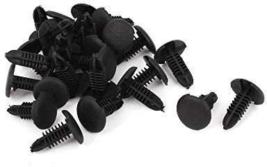 sourcing map 24 Stk. Nylon Spreiznieten Halteclips Für Auto Stoßstange | 6 Mm X 5 Mm X 12 Mm, Nylon, Push-In Typ, Zwei Teile, Für Kotflügel Und Türen