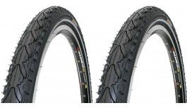 Kenda KAHN Bicycle Tyre Set, Black, 700 x 35C