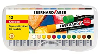 Eberhard Faber 522013 - Ölpastellkreide, 12 bruchsichere Ölkreiden, 11 mm Durchmesser