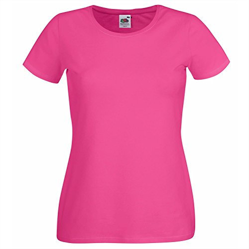 Fruit of the Loom Women's Original T. T-Shirt, Fuchsia, 12 (Manufacturer Size:Medium)