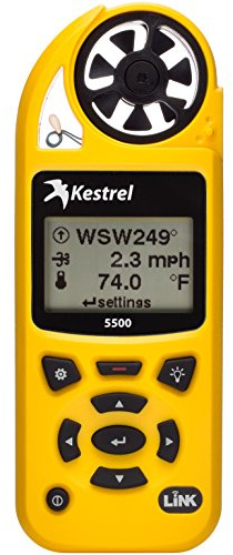 Kestrel 5500 Pocket Weather Meter with LiNK and Vane Mount, Yellow