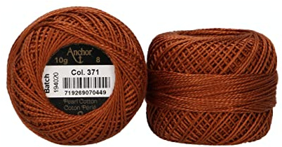 Anchor Perlgarn 8, 4591008-00371, Farbe:nougat, Stickgarne