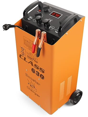 Wiltec Chargeur de batterie Boost 630 – 12 V et 24 V – Chargement de Moto Voiture Auto Véhicule Chantier – Chargement rapide, Chargement de maintien