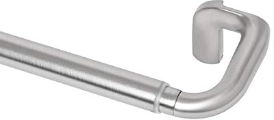 Umbra Twilight Gardinenstange – Ausziehbare Vorhangstange mit Abgerundeten Enden für ideale Raumabdunkelung, 122 - 233 cm, Nickel