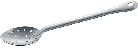 Piazza 151200 - Cuchara con agujeros uniformes, acero inoxidable 18/10, 33,5 cm de largo, 9,5 cm de ancho, 7 cm de altura