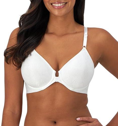 Bali Women's Comfort Revolution Front-Close Shaping Underwire Bra, White,36D