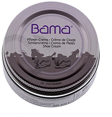 Bama BSchuhcreme, Pflegecreme im Glastiegel für Glattleder, optimale Pflege für Lederschuhe, Schwarz, 50 ml