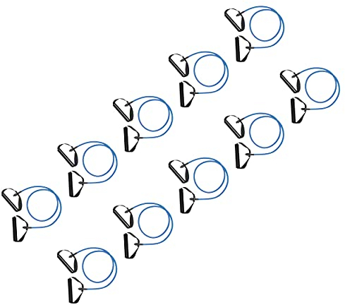Fitness Tube Gymnastikband Latex Fitnessband Expander Extra Stark, Blau 10 STK.