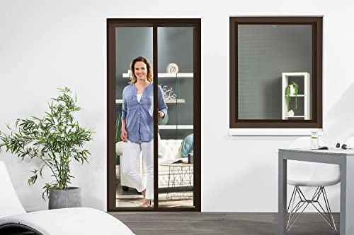 empasa Insektenschutz Fliegengitter Rollo Tür Insektenschutzrollo SMART 125 x 220 cm